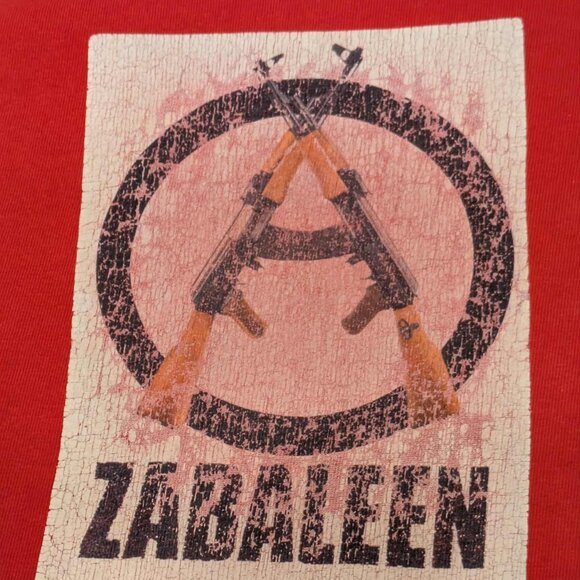 Cheetah Zabaleen Shirt Mens Medium 100% Cotton Red Tee Pullover Top - Picture 2 of 8